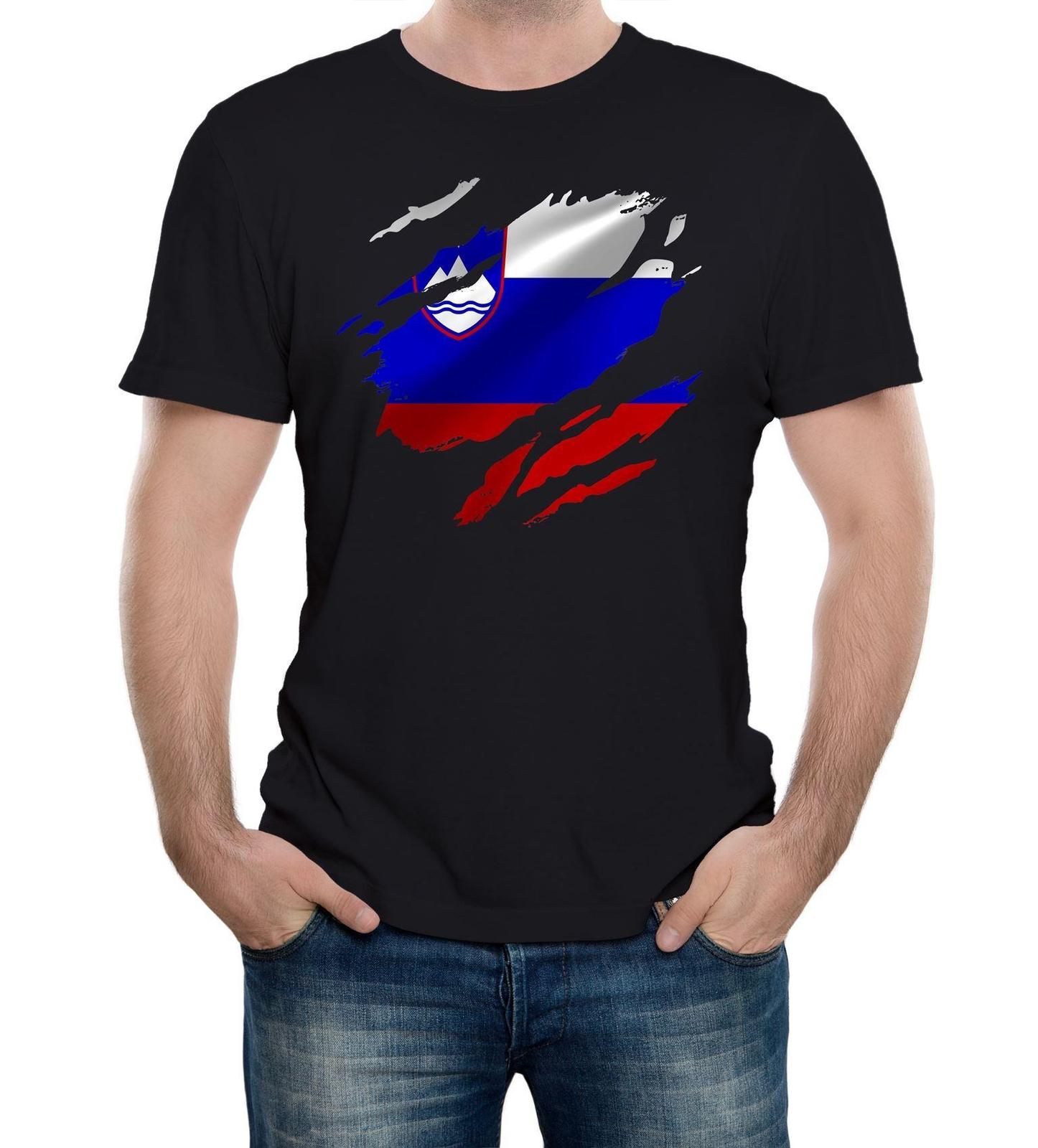 Torn Slovenia Flag Men s T-Shirt Mens Womens Tees Top Slovenian Ljubljana Country national football 3XL