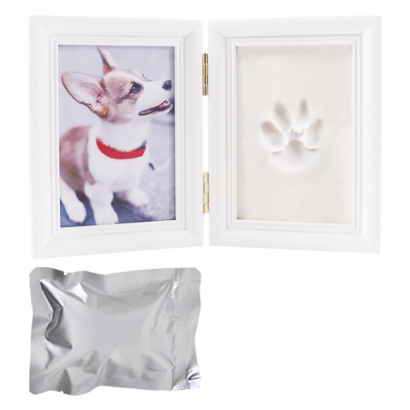 Pet Memorial Photo Frame with Paw Print for Dogs & Cats