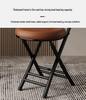 Compact Folding Dining and Leisure Chair with Backrest for Home and Dormitory