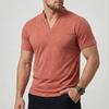 Men's Solid Color Short Sleeve Tops Men's Casual Fashion Short Sleeve Tops