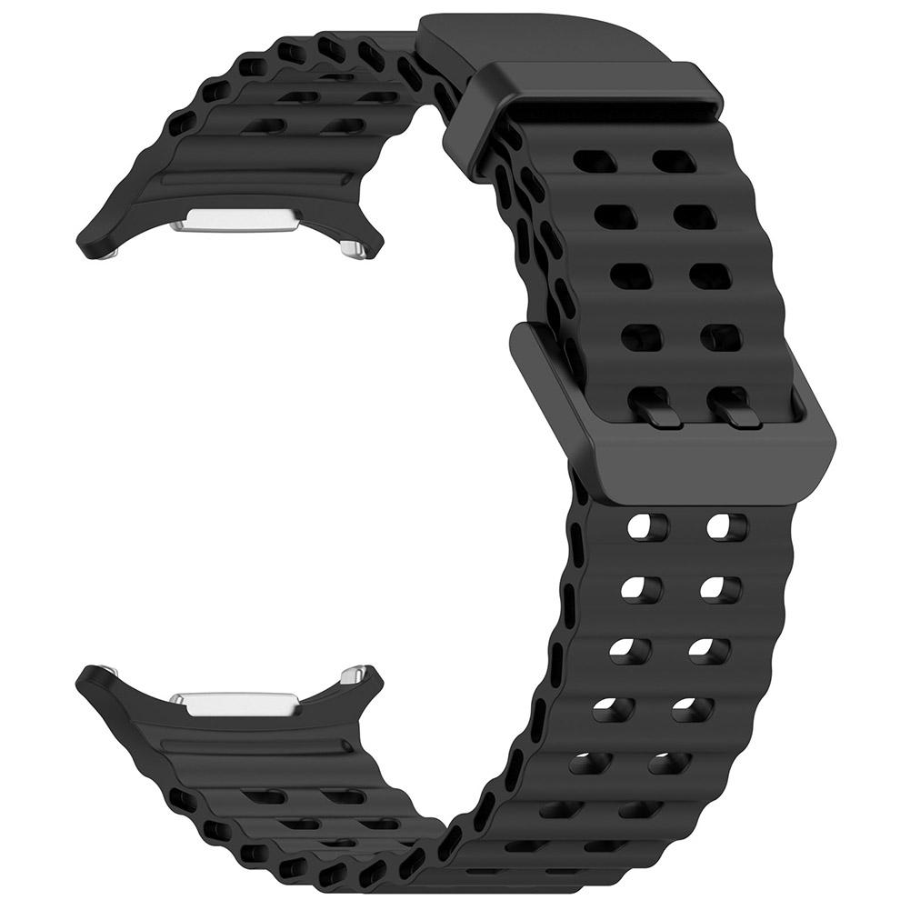 Ocean Sport Silicone Band NO Gaps Curved End Band Sweatproof Watch Strap Sports Wrist Band for Samsung Galaxy Watch 7 Ultra 47mm