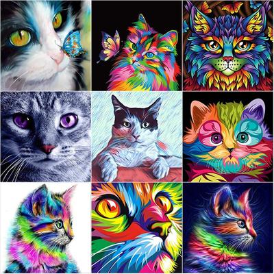 Neue 5D DIY Diamant Malerei Tier Strass Stickerei Katze Kreuz Stich Volle Runde Bohrer Handgemachte Kunst Wohnkultur Geschenk