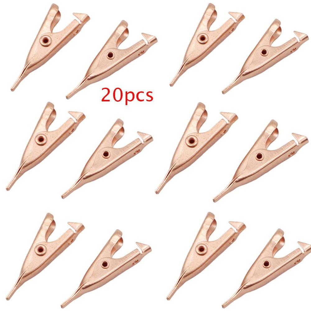 

20pcs Copper Copper Plated Alligator Clips Electrical Testing Clips Electrical Battery Clamp Test