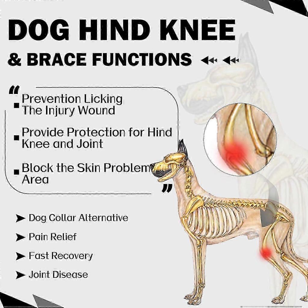 Dog Surgery Recovery Sleeve Rear Right Left Leg, Pet Prevent Licking Wound Elbow Brace Protector, Dog Recovery Suit Cone Collar Alternative for Sprain