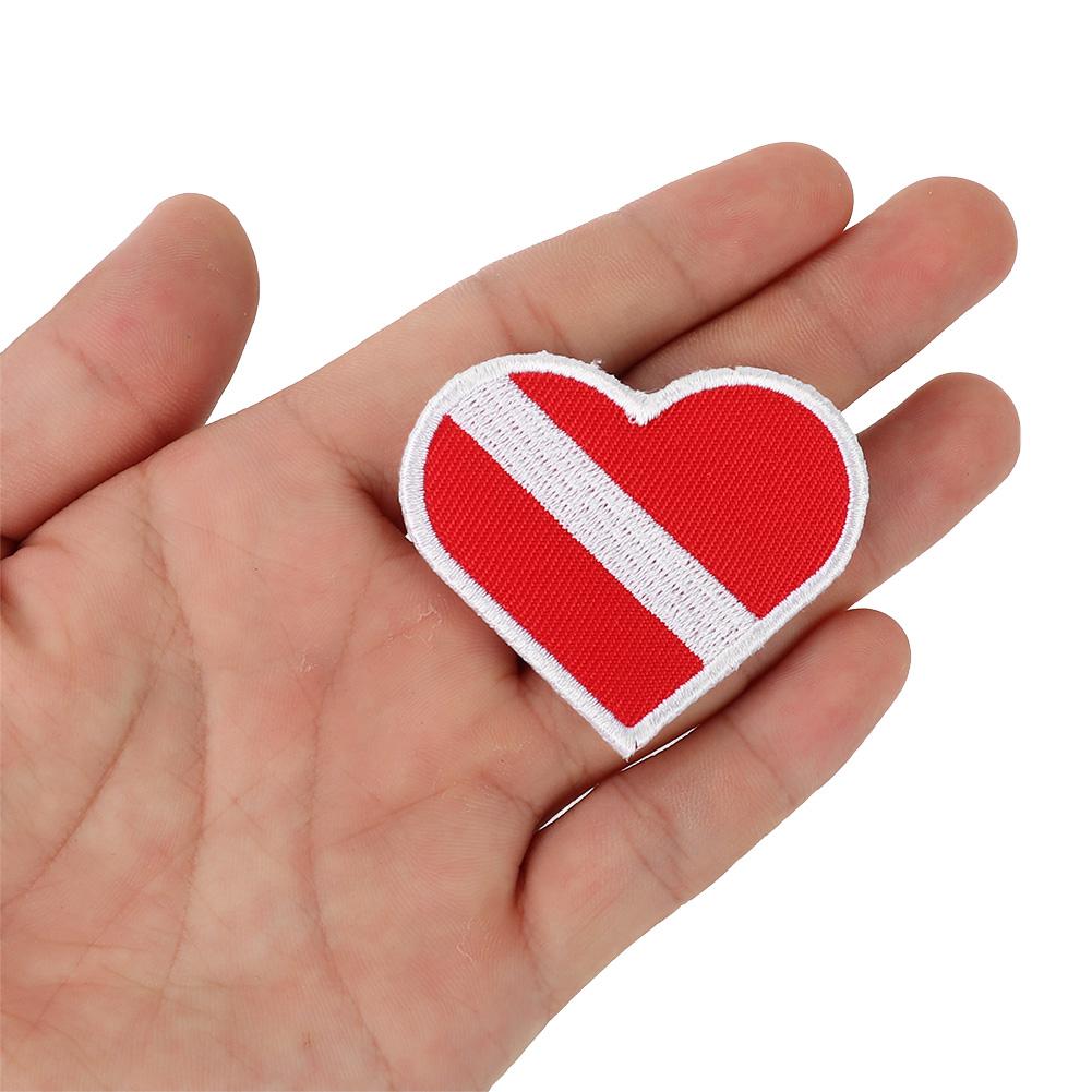 Heart Shaped Scuba Diving Embroidery Patch Dive Badge Vest Bag Cap Patches