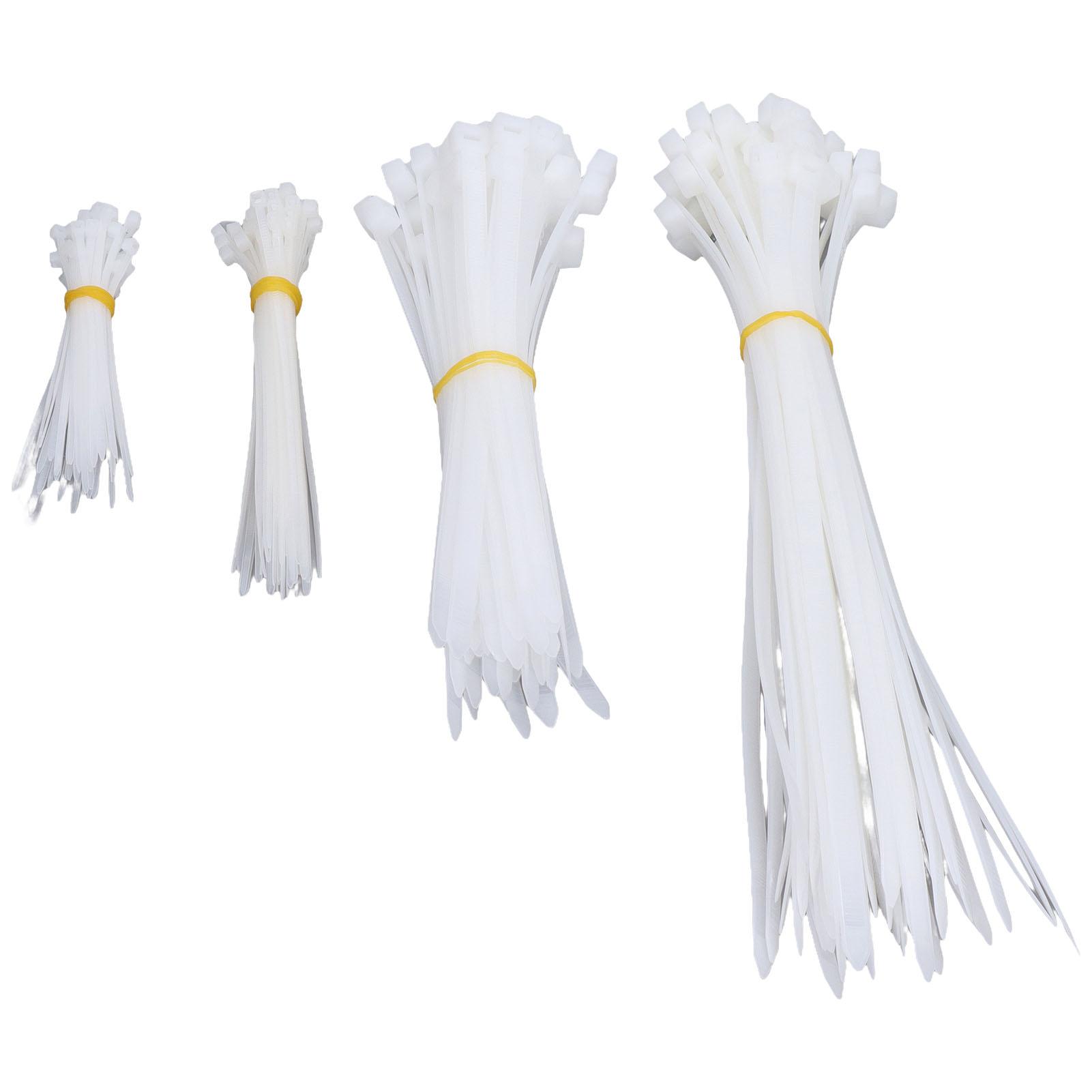 

Набір 200 шт. надміцних кабельних стяжок на блискавці 4 6 8 12 дюймів різних розмірів 18 120 фунтів міцність на розрив