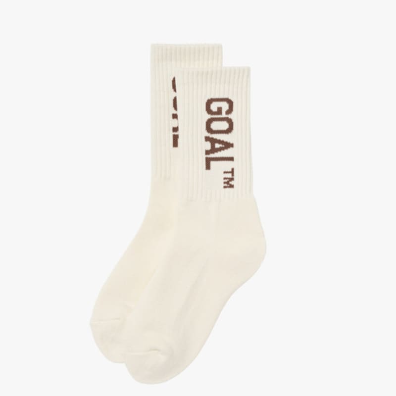 

GOALSTUDIO ESSENTIAL GOAL CREW SOCKS-off WHITE L
