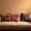 O-Osora Comic Pillow Covers Cartoon Sofa Decorative Home Double-Sided Printing Short Plush Cute Cushion Cover