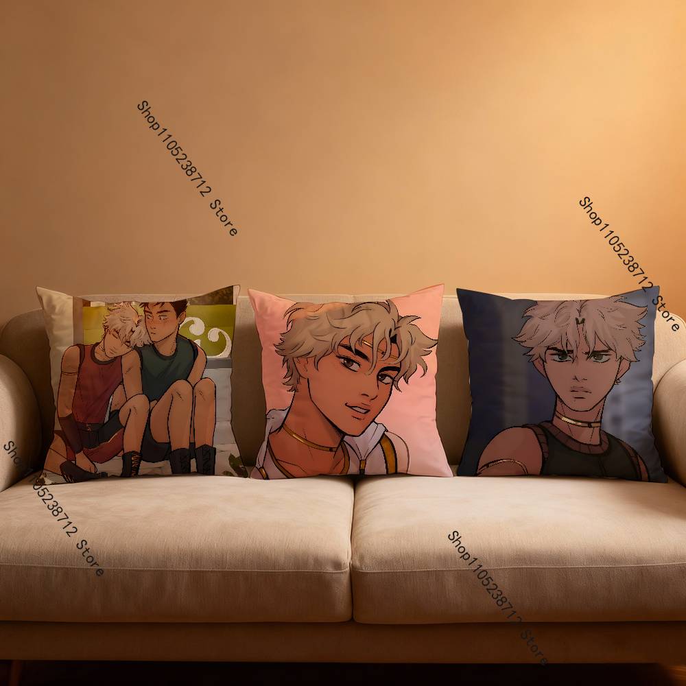 O-Osora Comic Pillow Covers Cartoon Sofa Decorative Home Double-Sided Printing Short Plush Cute Cushion Cover