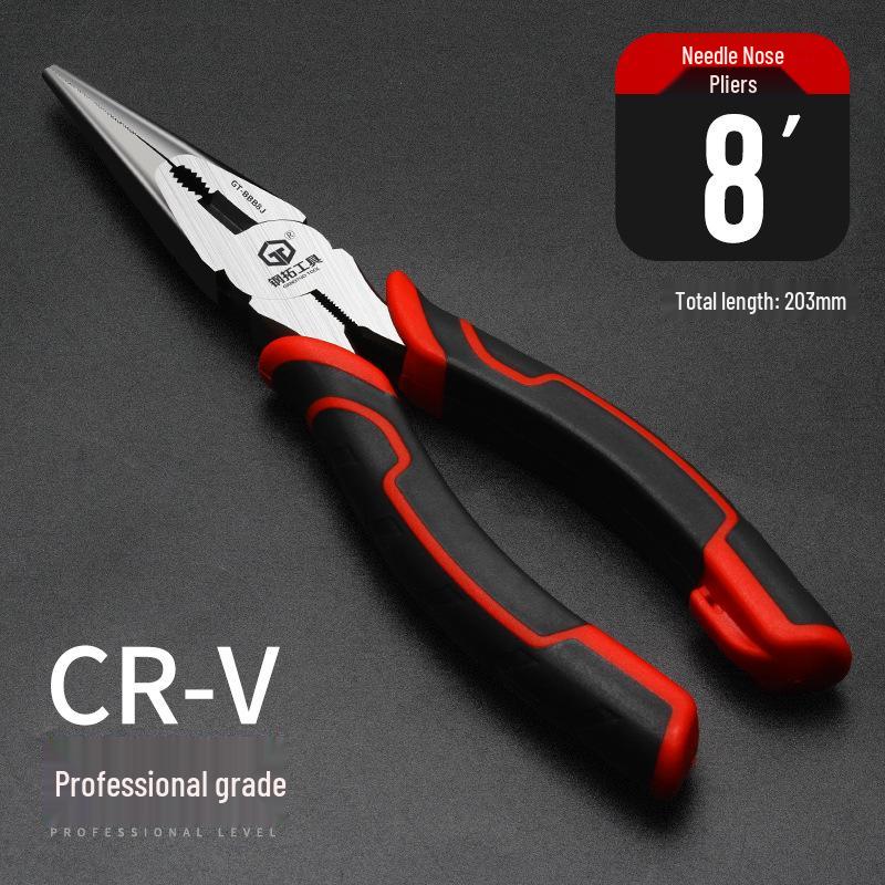 Electrician's Special 6-Inch Multi-Function Needle-Nose & Diagonal-Nose Pliers Set, Industrial Grade, Labor-Saving Design