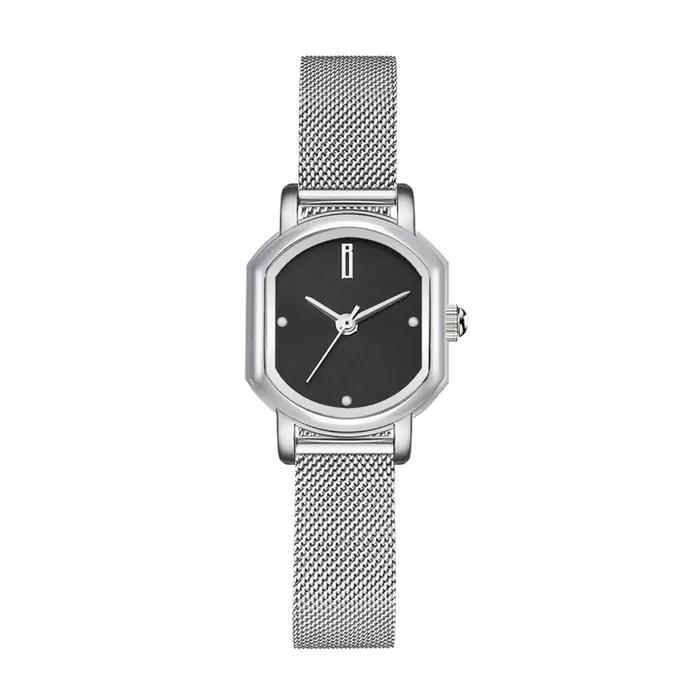 Ciel Classic Black Dot Mesh BW10925L-WBWM Square Women's Metal Watch