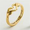 Romantic Love Heart Hand Hug Rings For Women I Love You Forever Punk Gesture Wedding Band Finger Ring Anniversary Couple Jewelry