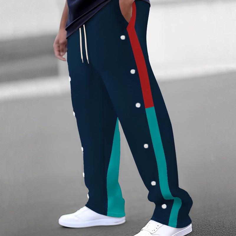 

New Casual Versatile Fashion Trend Cool High-quality Men s Button Down Drawstring Trousers XXXL темно-синього кольору
