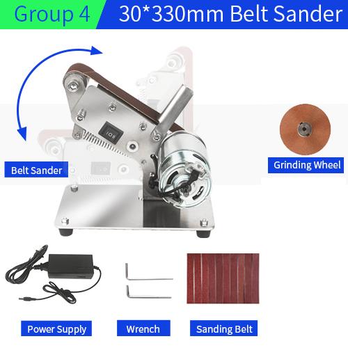 Belt Sander Grinder Adjustable Angle Belt Sander Machine Knife Cutter Edges Sharpener DIY Polishing Grinding 7 Speed Regulation