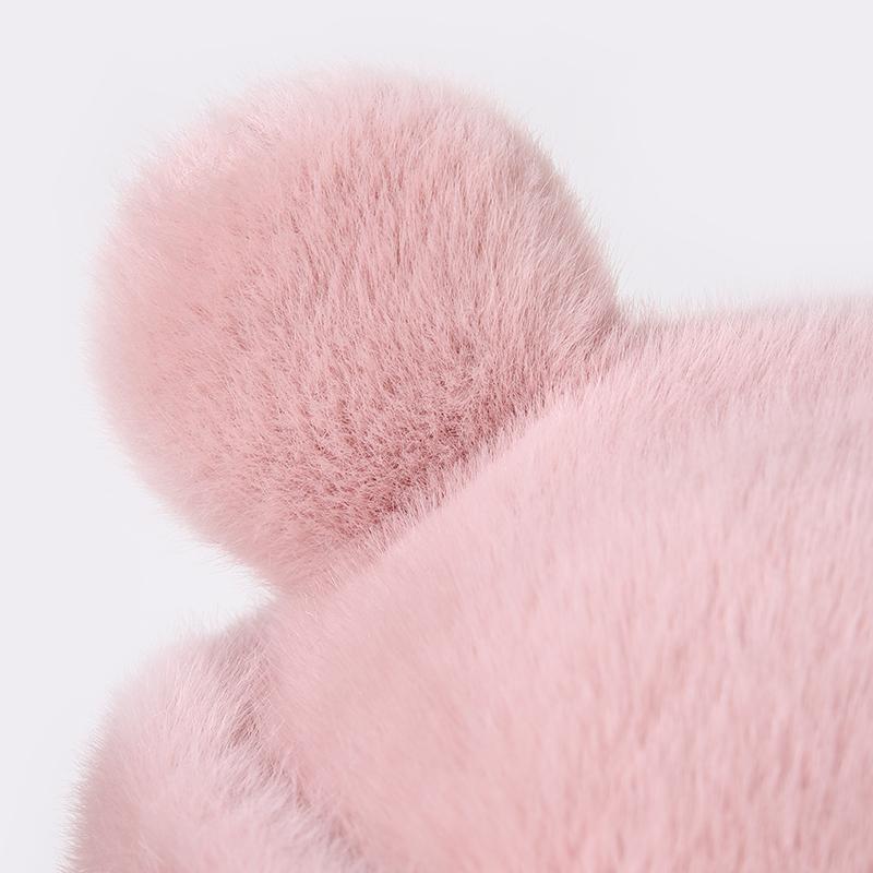 7-15 Years Old Kids Thick Soft Warm Thermal Daily Use Party Travel Bear Ear Faux Fur Beanie Hat