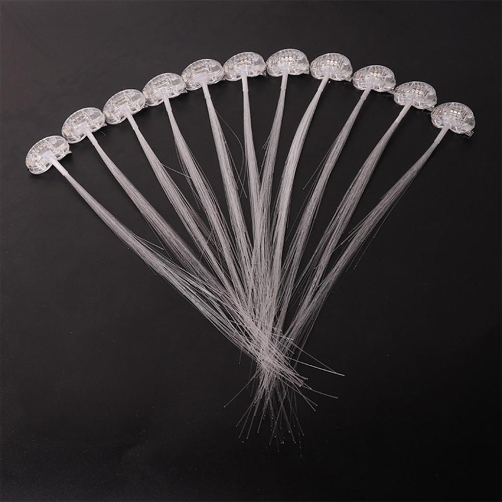 5X Random Color Glowing Hair Light Butterfly Women's Kit Cute Ornaments Clip Human Accessories Fiber Children's Flash Lights Led