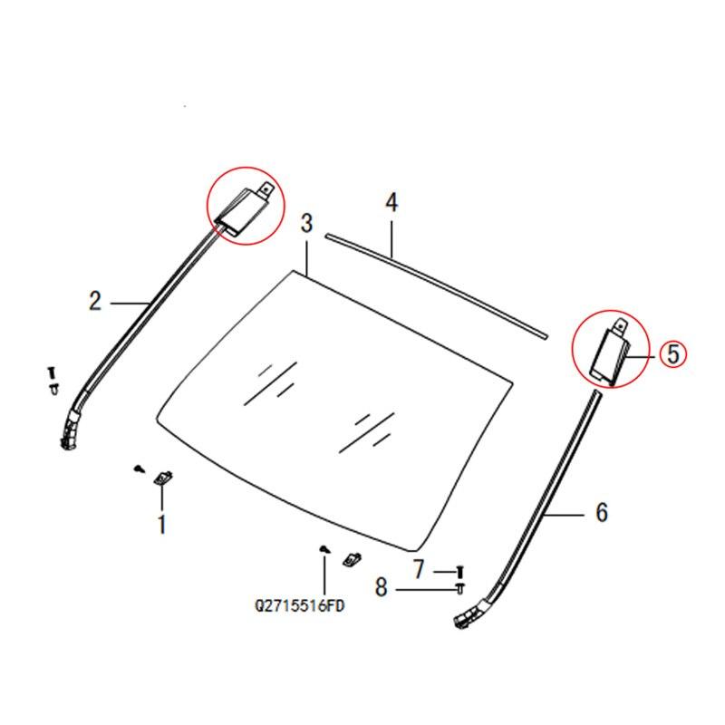 Für Haval H5 Hover Ersatzteil Auto Frontscheibe Dach Gepäckträger Dichtungsverkleidung