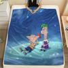 Phineas and Ferb Flannel Blanket, High Quality Comfortable for All Seasons, Home Decor, Warmth and Comfort
