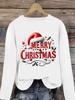 (Asian Size) style tree 90s Christmas new year Graphic Tee Women autumn winter Casual Fashion Top Clothing Print T Shirt Long Sleeve T-shirts
