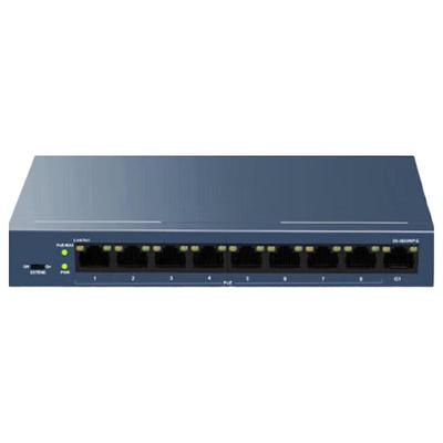 Switch PoE non managé Hikvision 9 ports 100 Mbps prise CN (adaptateur inclus)