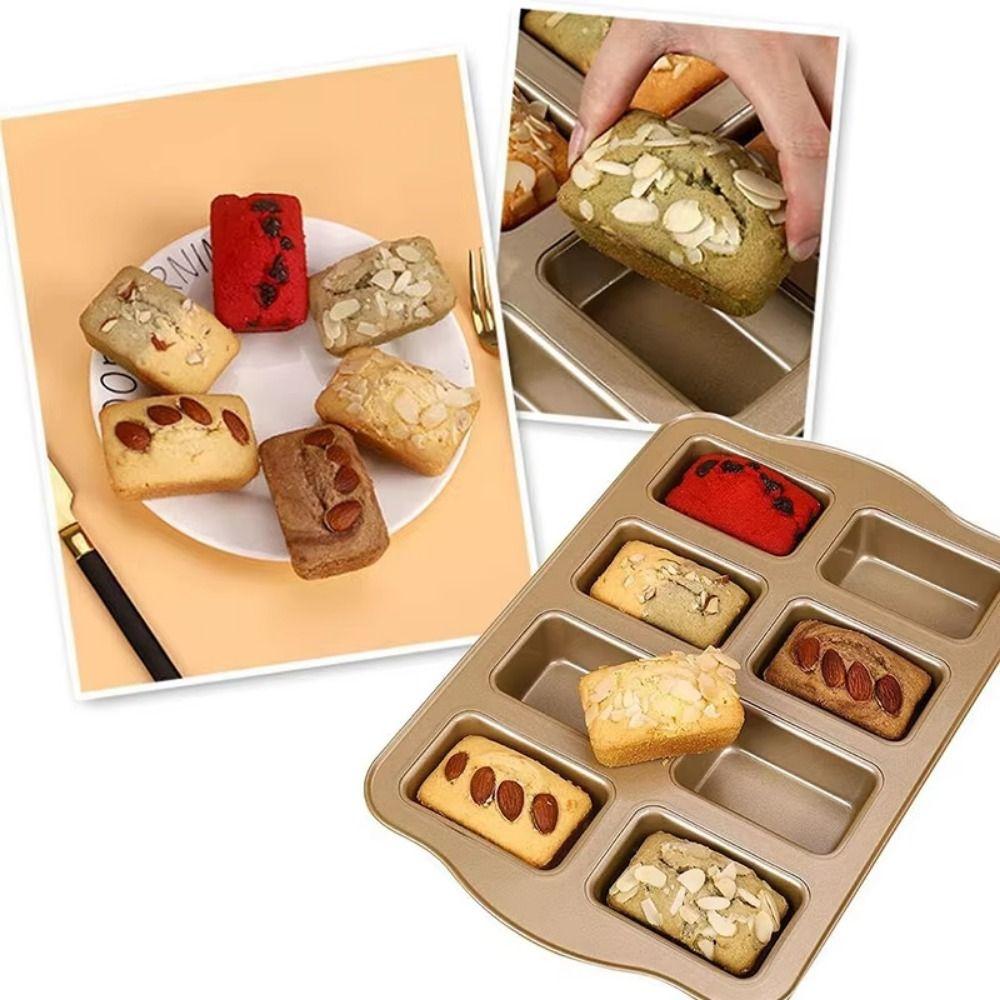 Non-Stick Mini Loaf Brownie Pans 8-Cavity Muffin Dessert Tray Mini Bread Baking Mold  Bakeware