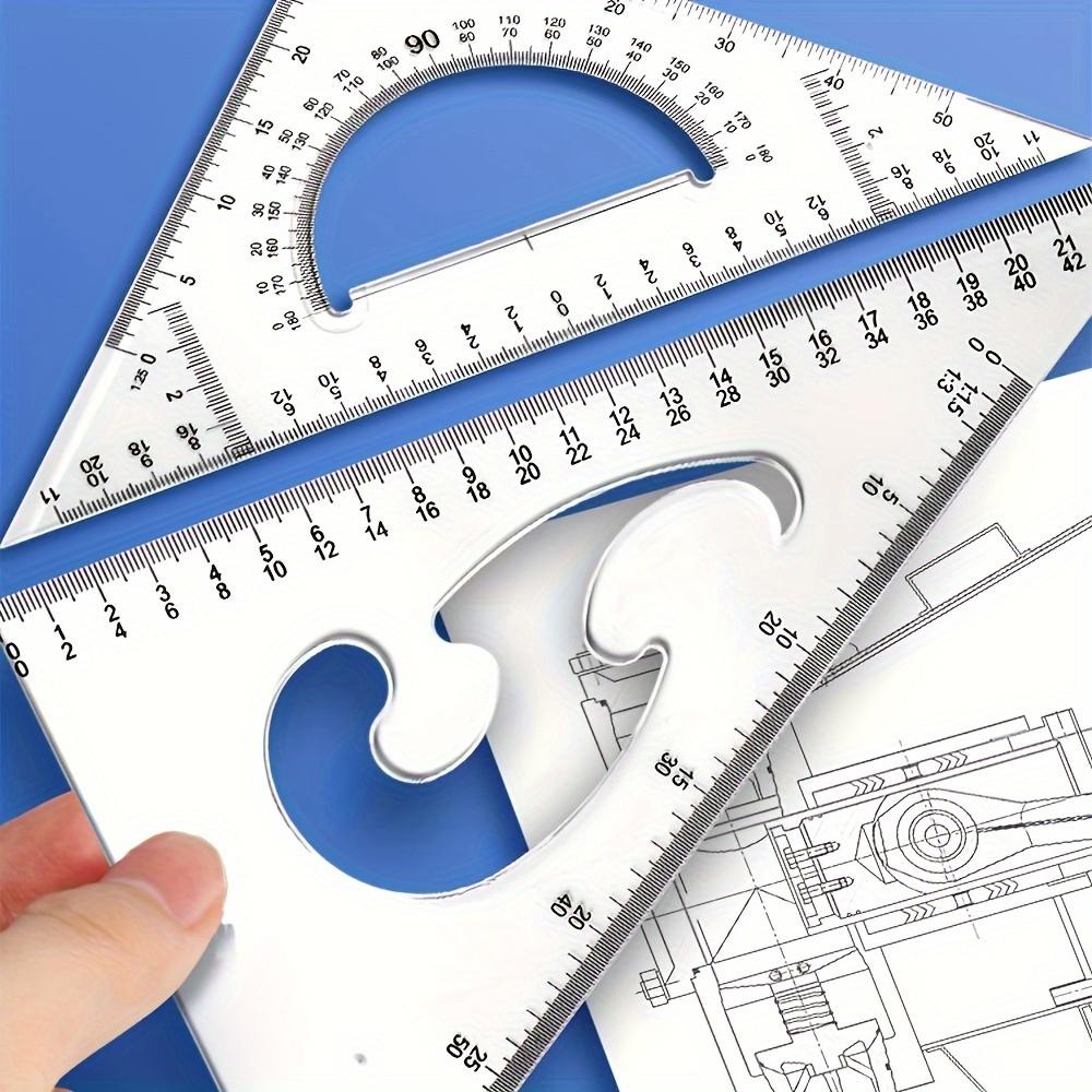 22pcs Professional Precision Compass Drafting Set with Heavy-Duty Metal Construction - Comprehensive Geometry Tools Kit with Protractor, Compass,
