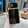 Straight Edge Aurora CD Texture Phone Case For iPhone 17 16 15 14 13 Pro Max Plus Glass Lens Protect Glossy Plating Soft Cover