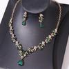 Flower Flower Choker Necklace Set Vintage Necklace Set Exquisite Necklace Earrings Set  Women