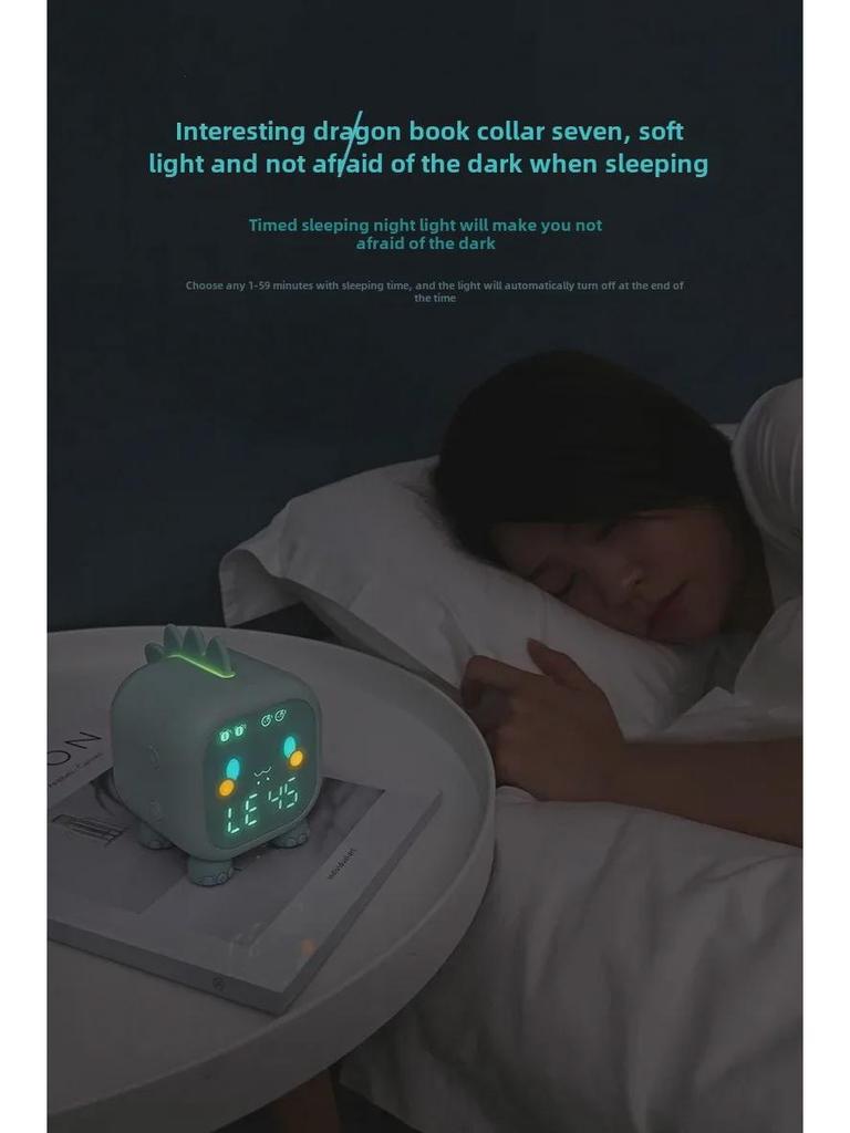 Fun Dinosaur Kids' Multifunctional Alarm Clock - Creative, Super Loud & Perfect for Students