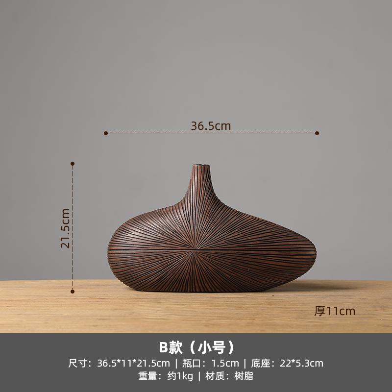 High-End Wabi-Sabi Floral Table Vase Ceramic Flower Bottle Minimalist Living Room Entryway Decor Accents