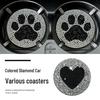 Diamond-Inlaid Anti-Slip Car Cup Holder Mat - Universal Fit, Interior Decoration