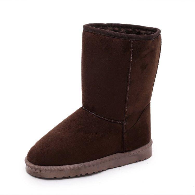 Zapatos invierno talla grande botas de nieve terciopelo botas medianas botas cálidas una pieza mujer