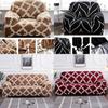 Stylish And Durable Elastic Slipcover For 1/2/3/4 Seater Sofas In Black And Red