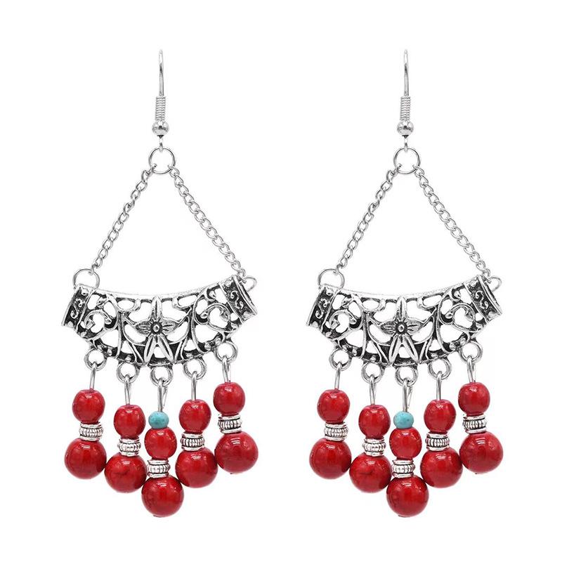 

Этнические украшения в стиле ханьфу: Ожерелье с кисточкой из бусин и украшение на лоб «Дуньхуанская апсара»