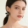1111 European and American popular oil dripping flower earrings atmospheric high-end temperament simple earrings earrings