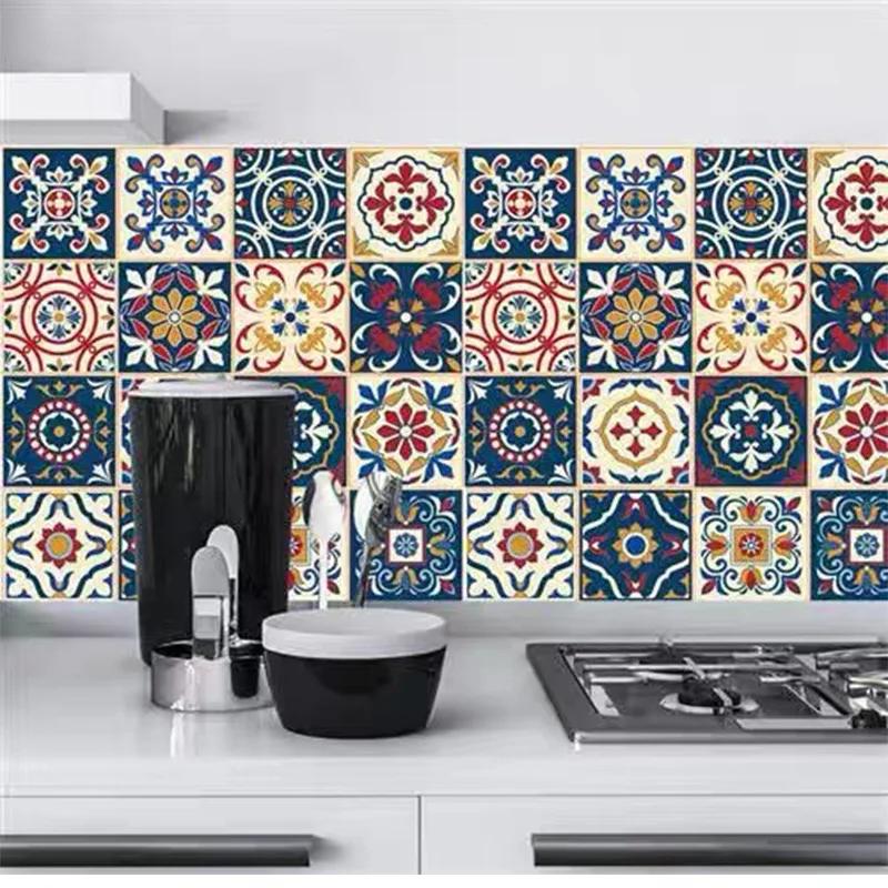 

Квадратный узор из маленького кирпича Самоклеящиеся обои Ремонт кухонной мебели Фон для гостиной Самоклеящаяся наклейка 45X200cm