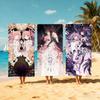 M-magi M-mado-ka M-magica Cartoon Towel Large Quick-Drying Microfiber Soft Beach Towel for Travel Fitness Sauna Bathing Camping