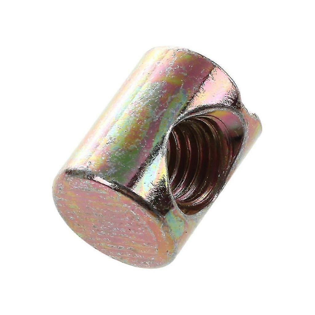 10pcs M6 Barrel Dowel Slotted Furniture Nut For Beds Crib Chairs^ccgv