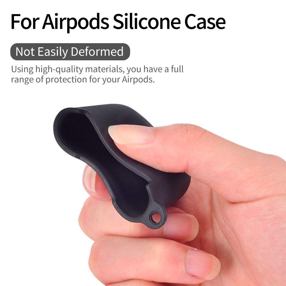 Shockproof Earphone Protector Soft Silicone Cover Protective Case Headphone Cases with Keychain