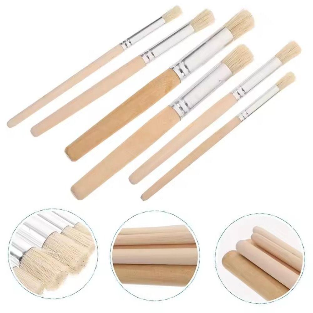 Poils Manche en Bois Pochoir Pinceaux de Peinture Bricolage Peinture Pinceau Pinceaux Jouet Enfant