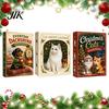 Regalo Conto alla Rovescia Giornaliero per Bambini Gatto di Natale Bassotto Calendario dell'Avvento, 24 Giorni Ornamento Acrilico a Forma di Albero Decorazioni, Gatto/Bassotto Carino 2D