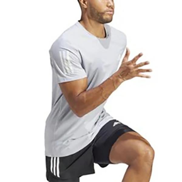 adidas Own The Run T-Shirt Halo Silver Men Streetwear IN1501