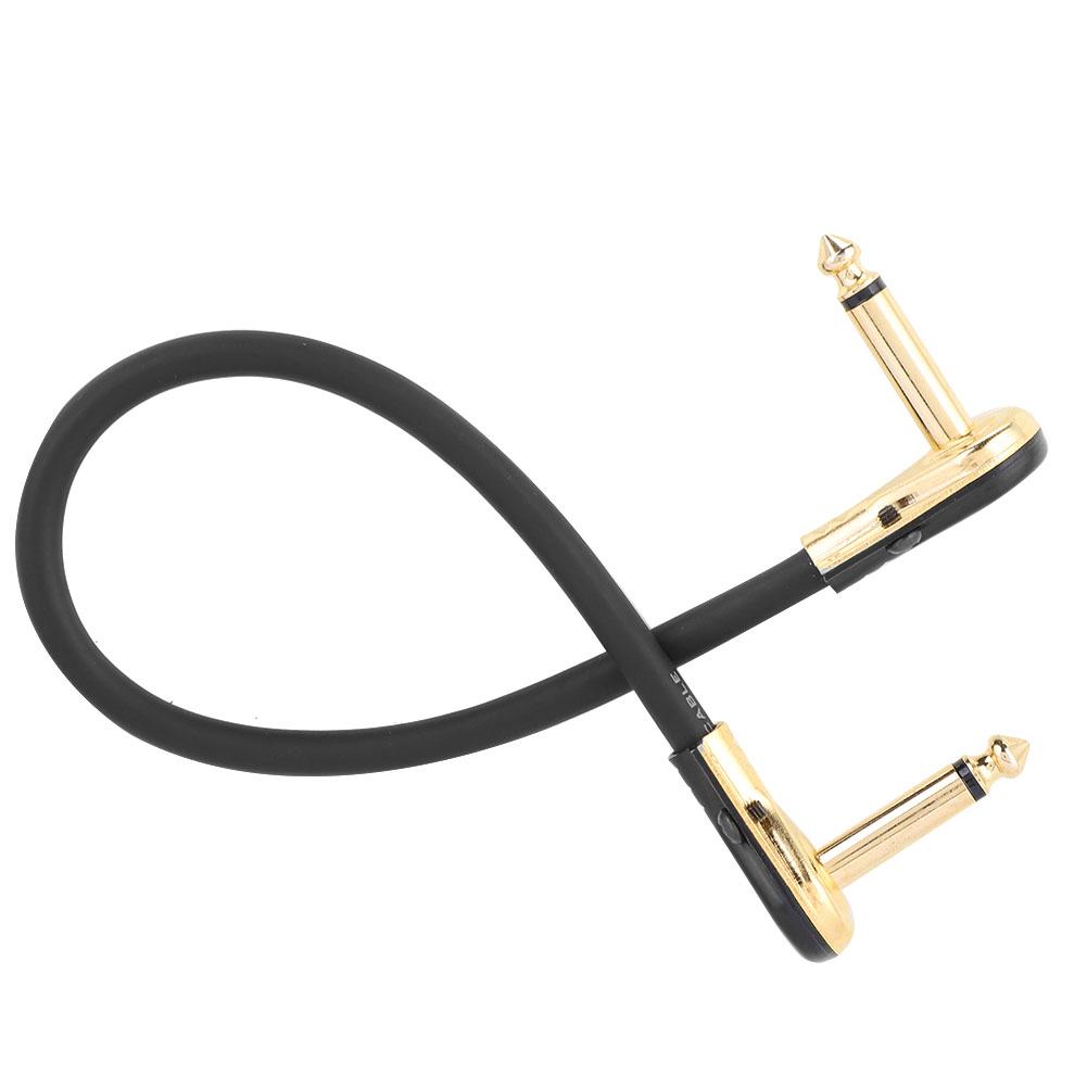 Durable 30cm Guitar Effect Pedal Board Patch Cable Cord 1 4  Flat Right Angle Plug