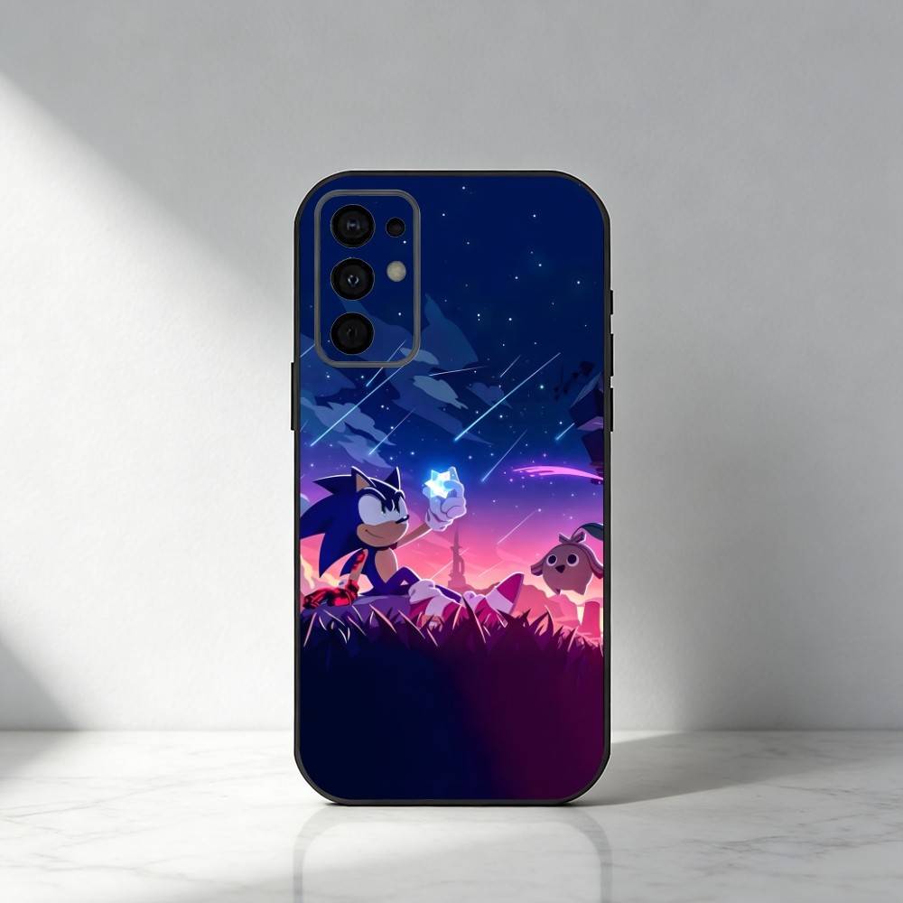 

Cartoon S-Sonic-c Printed Phone Case For Samsung S25,S24,S21,S22,S23,S30,Ultra,S20,Plus,Fe,Note,5G Black Cover Samsung S24fe