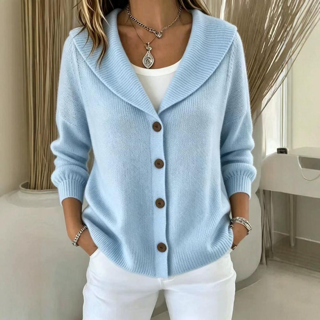 2026 European & American Women's Autumn/Winter Nine-Sleeve Lapel Button Solid Color Fashion