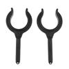 2 Pieces Black Nylon Oar Lock Side Mount Rowlock for Row Boat Dinghy 5.7"