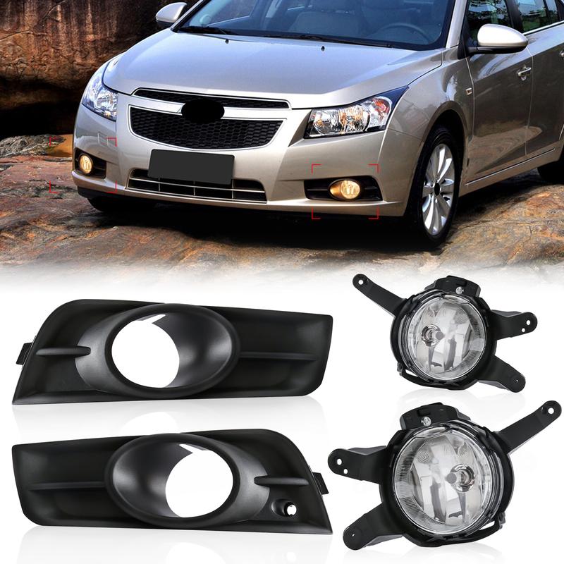 LED Fog Light For Chevrolet Cruze 2009 2010 2011 2012 2013 2014 Halogen Fog Lamp Daylight wit Cover Frame Kit Car Accessories