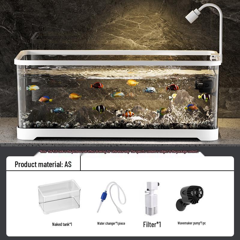 Living Room Ecological Fish Tank with Oxygenation and Wave-Making Features
