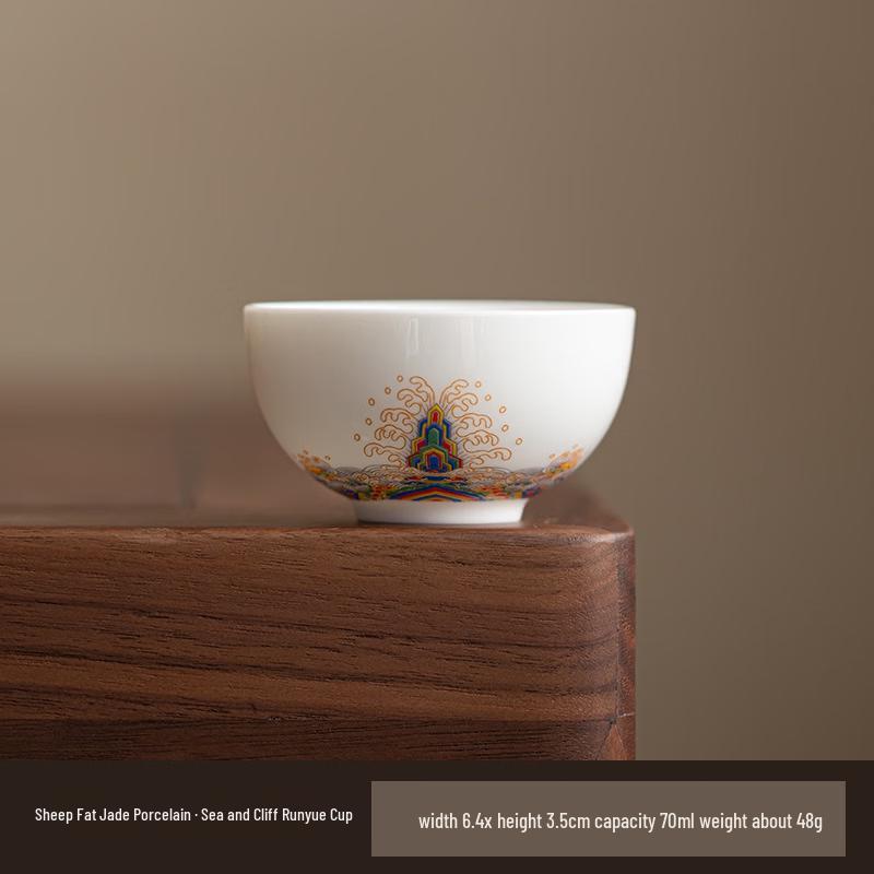Chaxun Mutton Fat Jade White Porcelain Teacup