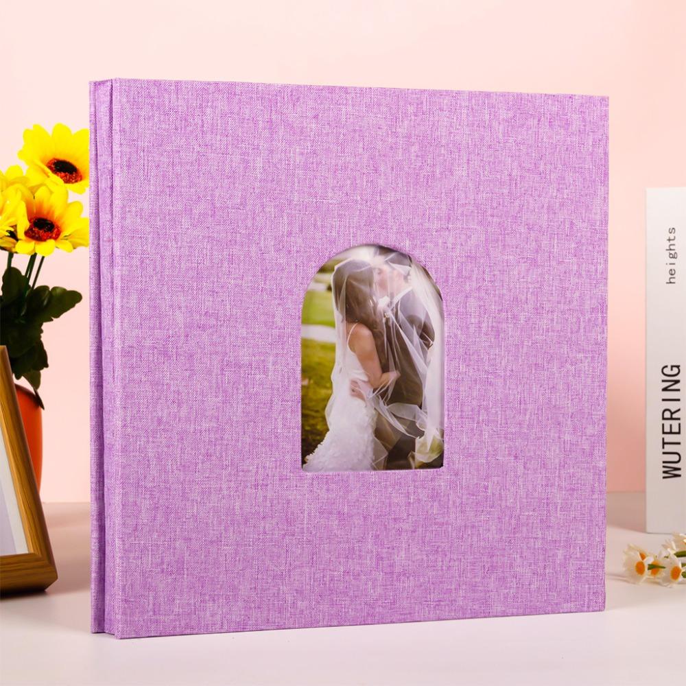 

Памятный 16-дюймовый DIY фотоальбом большой вместимости, книга семейных воспоминаний, подарки фиолетовый